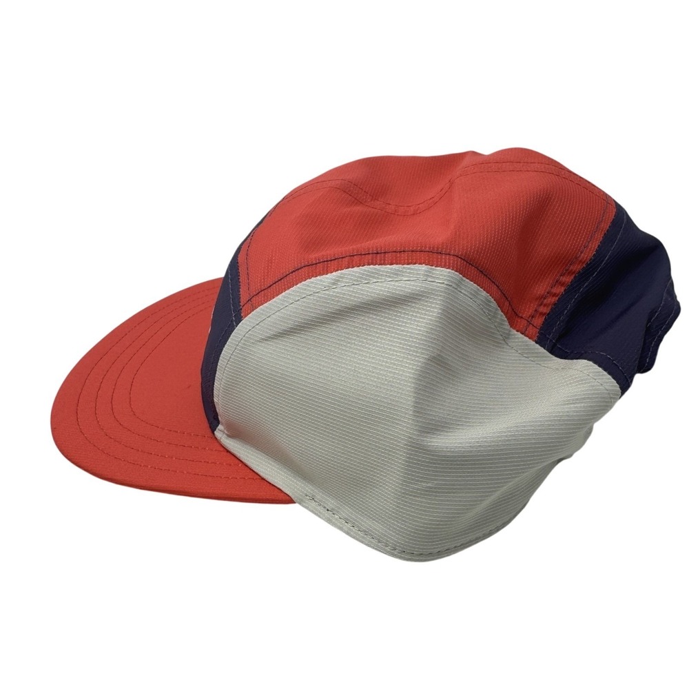 Asics Hat Cap Strap Back One Size 5 Panel Running Mens Coral Reef Purple - Picture 2 of 9